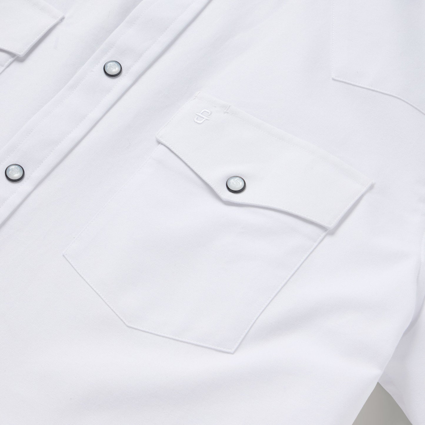 White Oxford Short Sleeve Western Shirt White