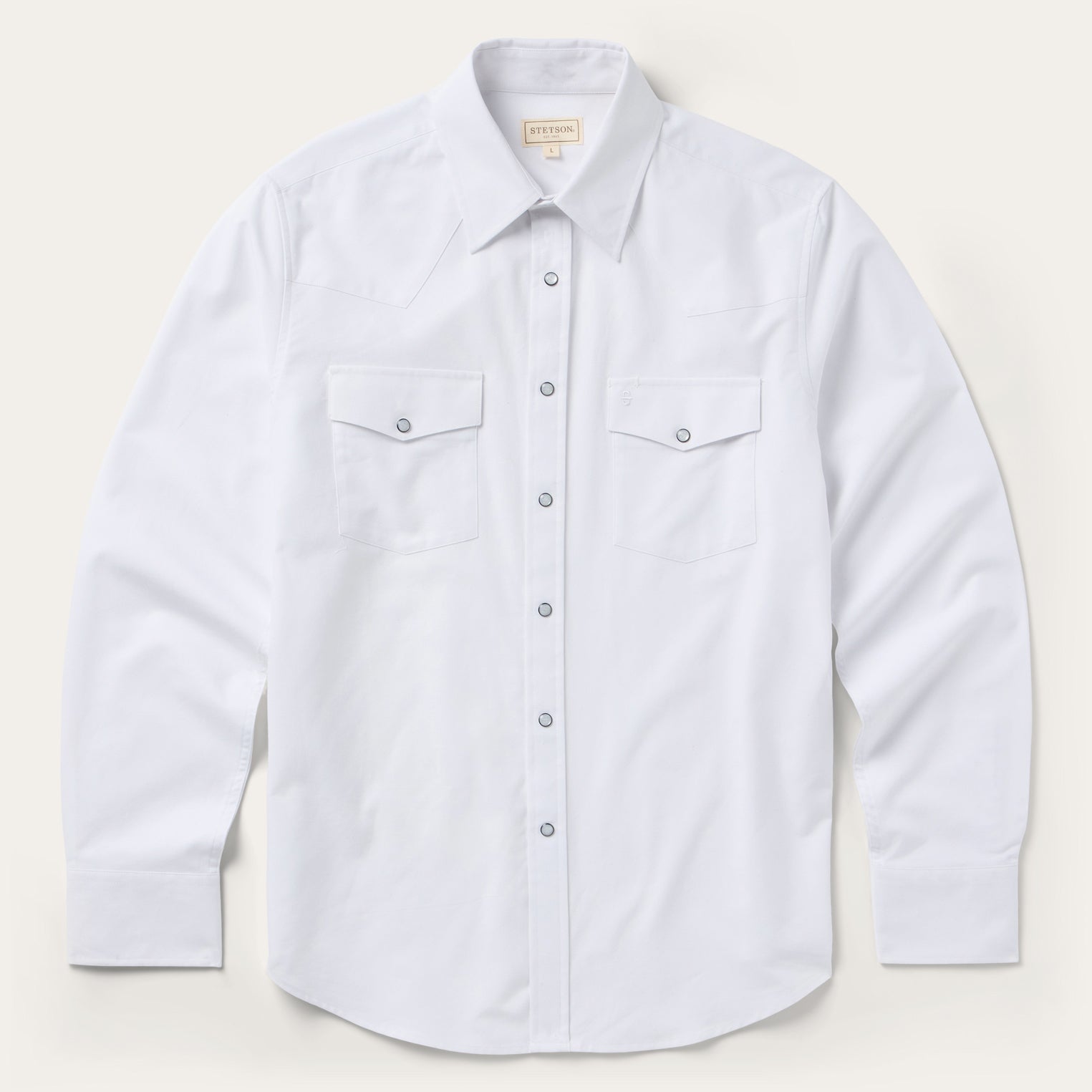 White Oxford Western Shirt White