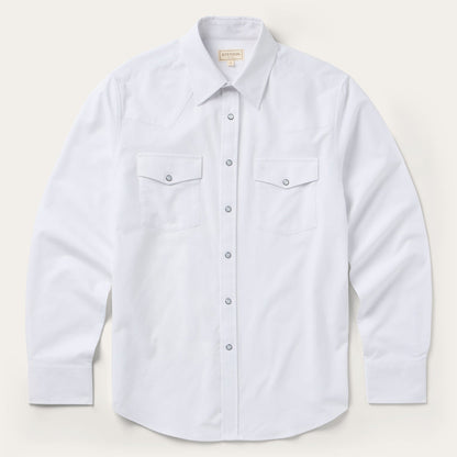 White Oxford Western Shirt White