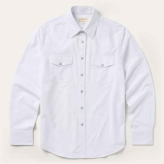 White Oxford Western Shirt White