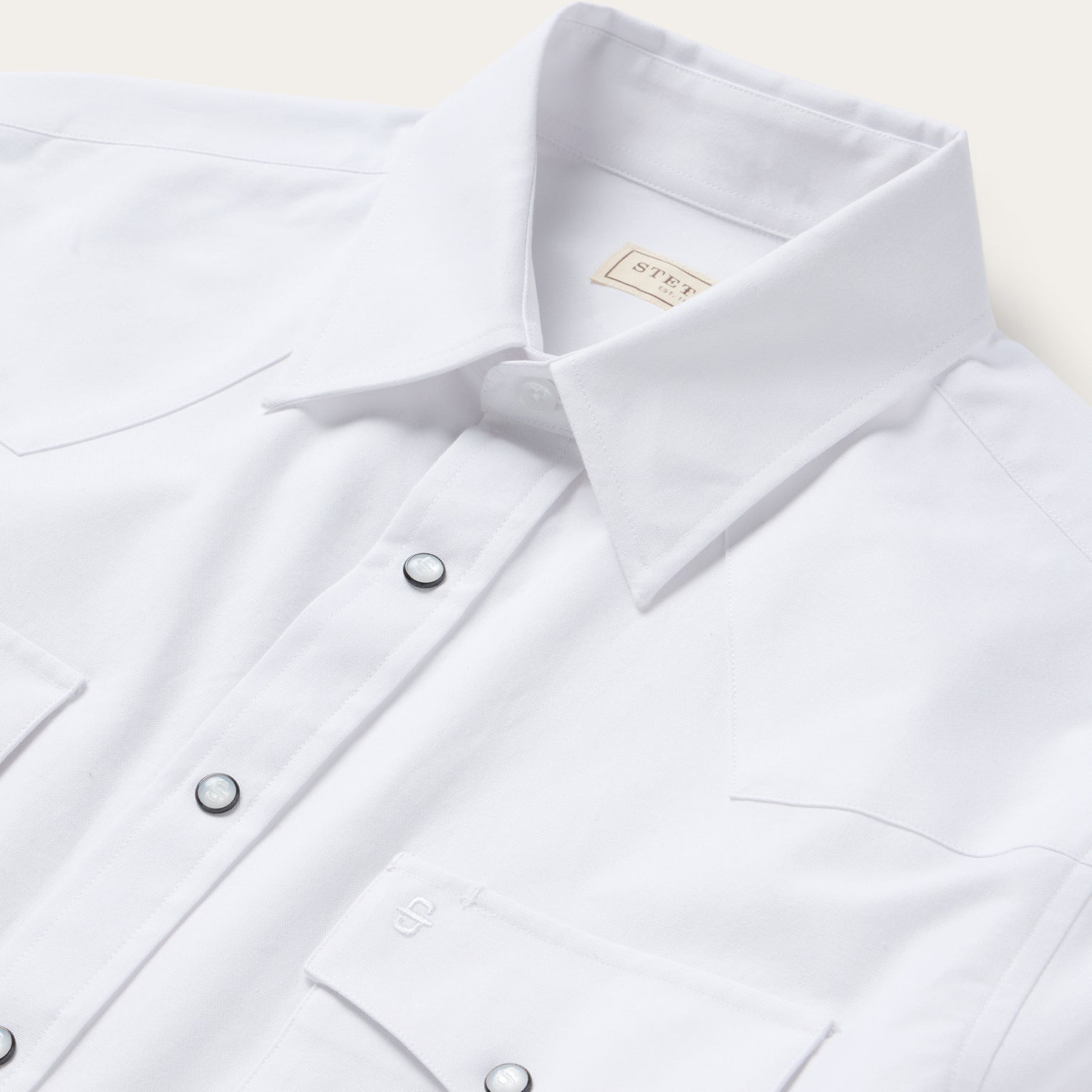 White Oxford Western Shirt White