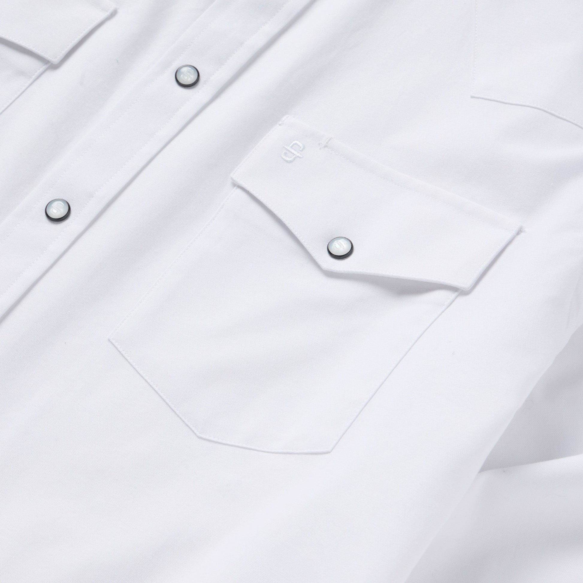 White Oxford Western Shirt White
