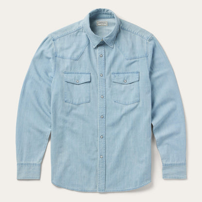 Chambray Oxford Western Shirt Blue