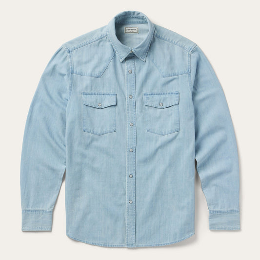 Chambray Oxford Western Shirt Blue
