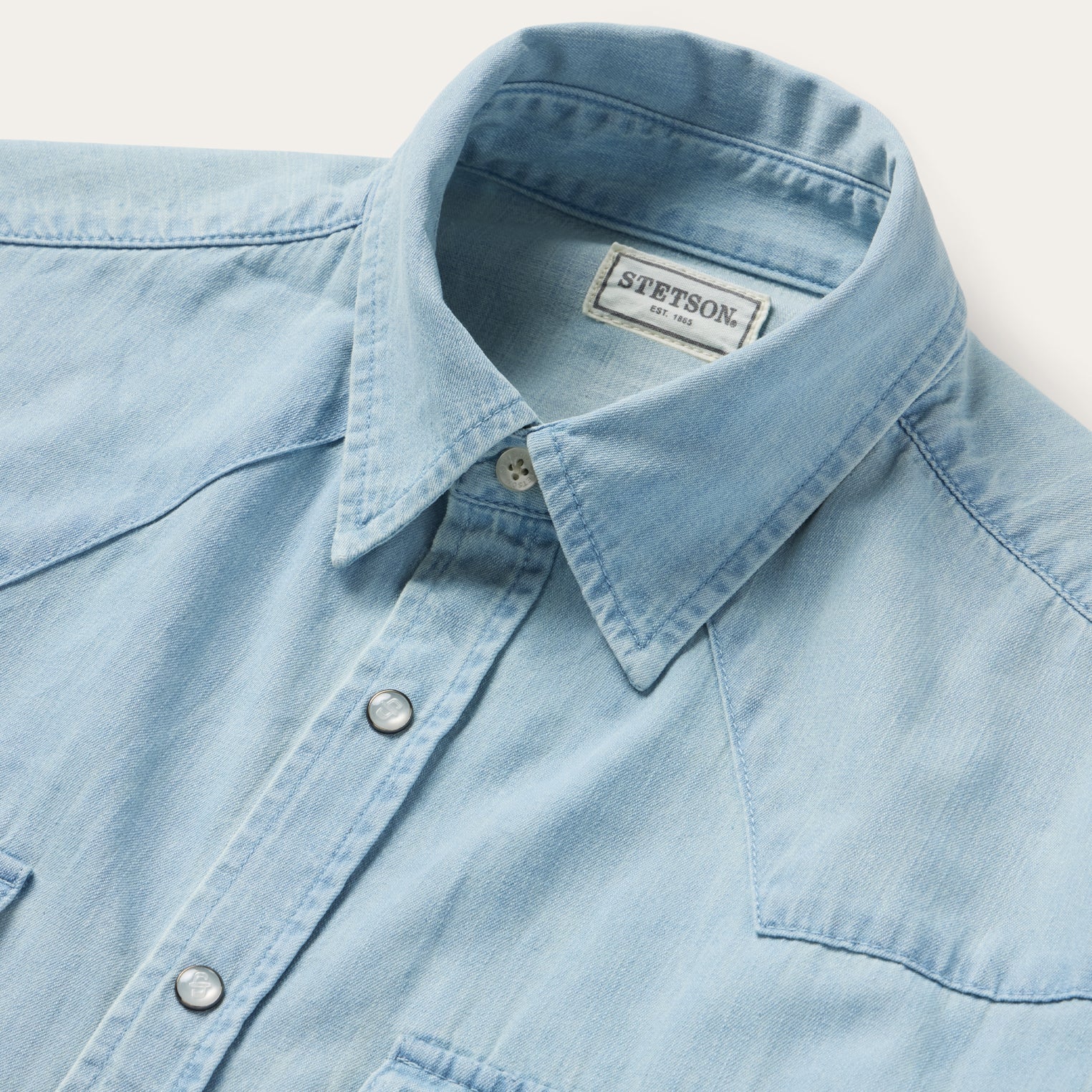 Chambray Oxford Western Shirt Blue