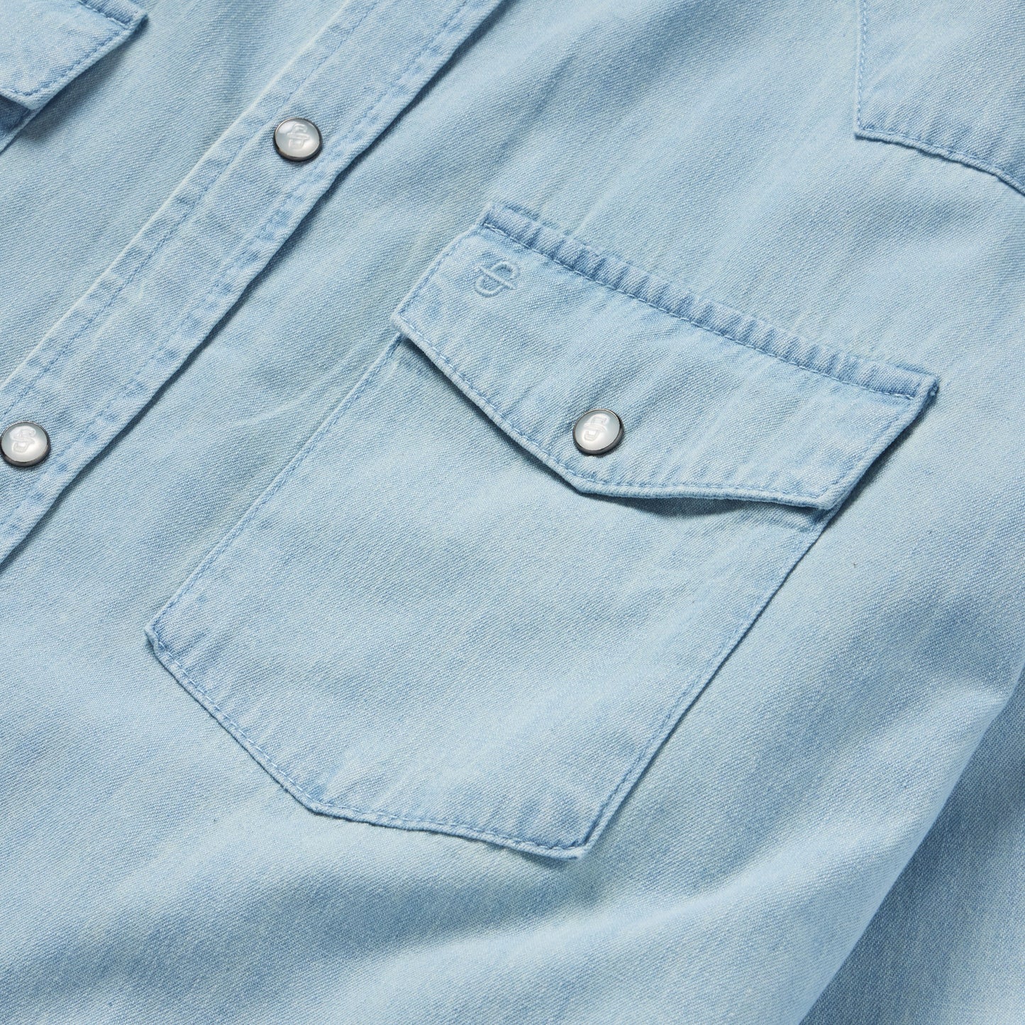 Chambray Oxford Western Shirt Blue