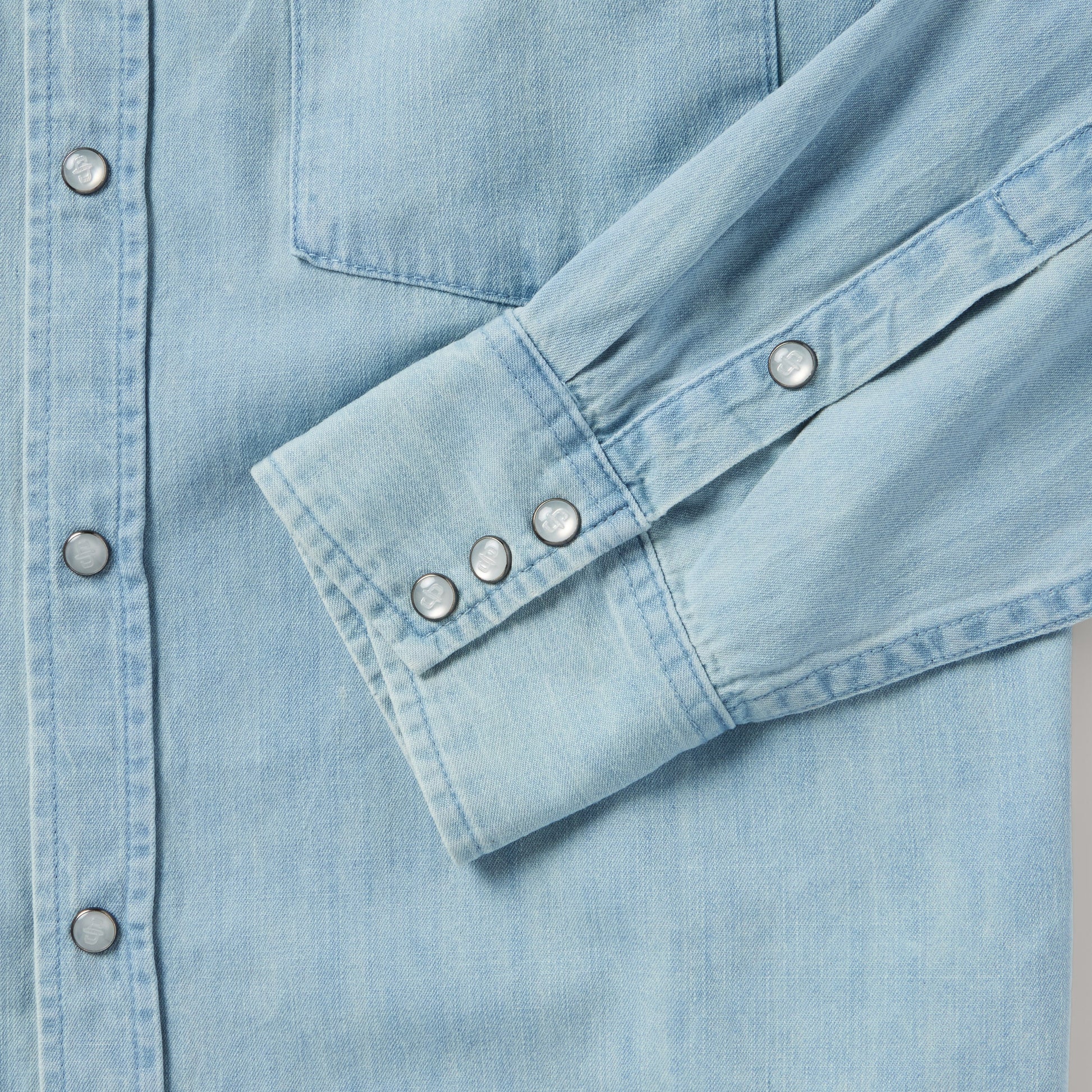 Chambray Oxford Western Shirt Blue