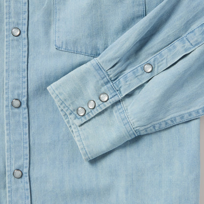 Chambray Oxford Western Shirt Blue