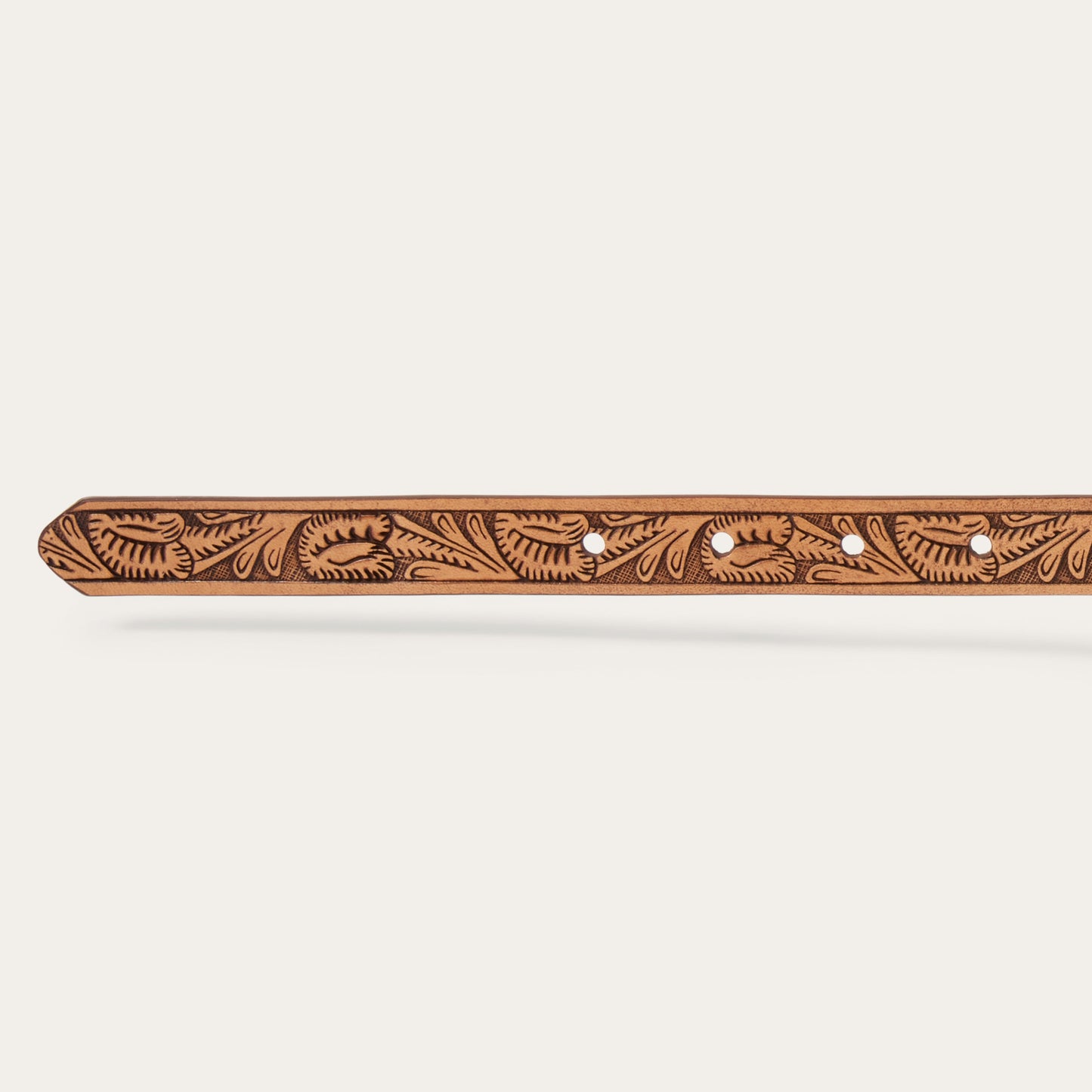 Southwestern Tooled Concho Belt Brown