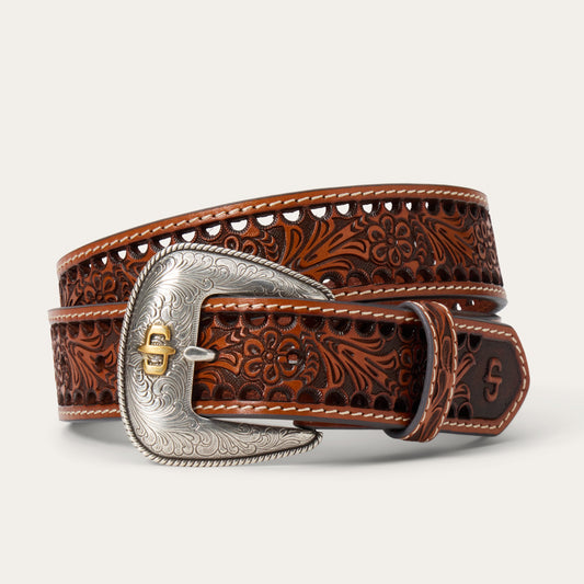 Women's Tooled Belt Natural