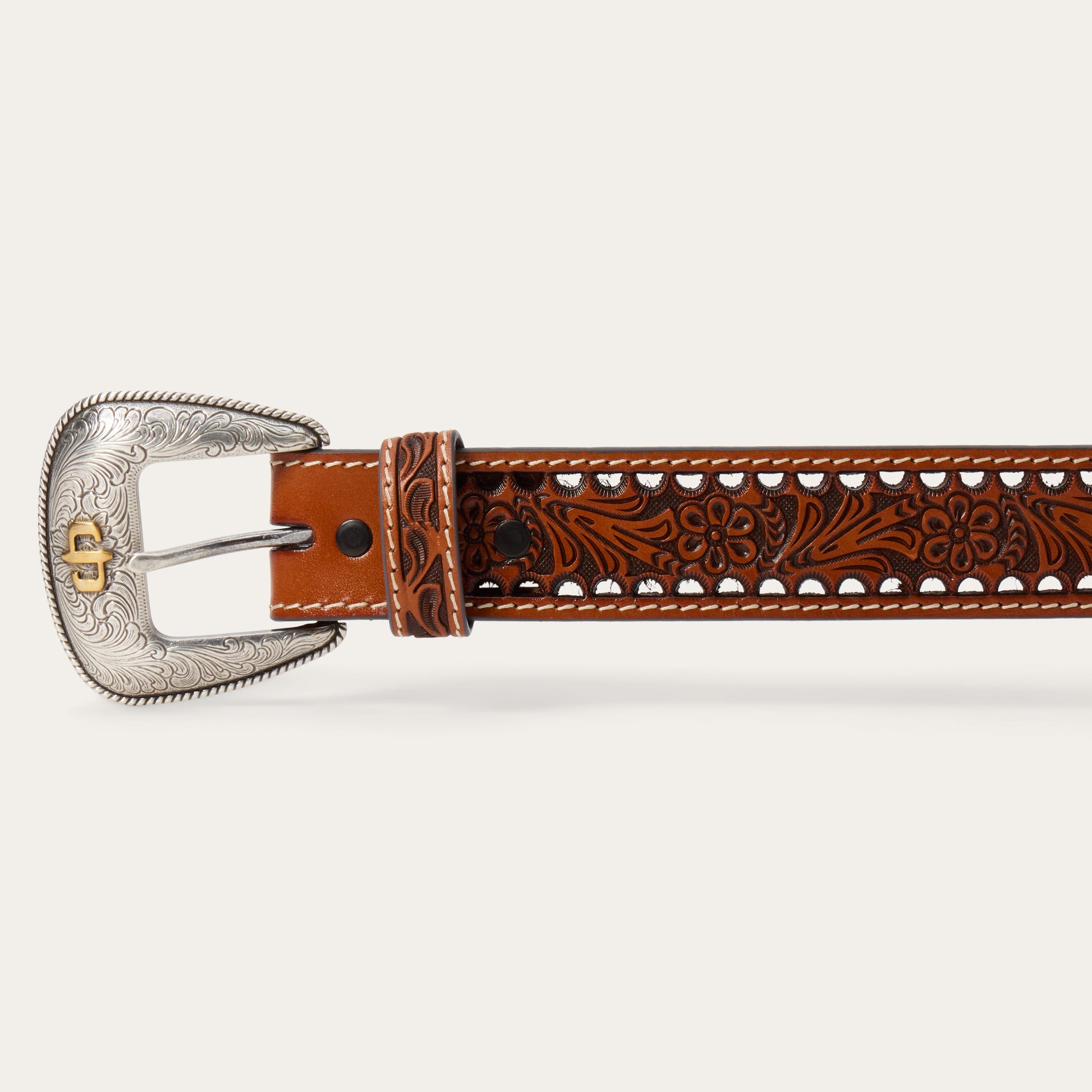 Women's Tooled Belt Natural