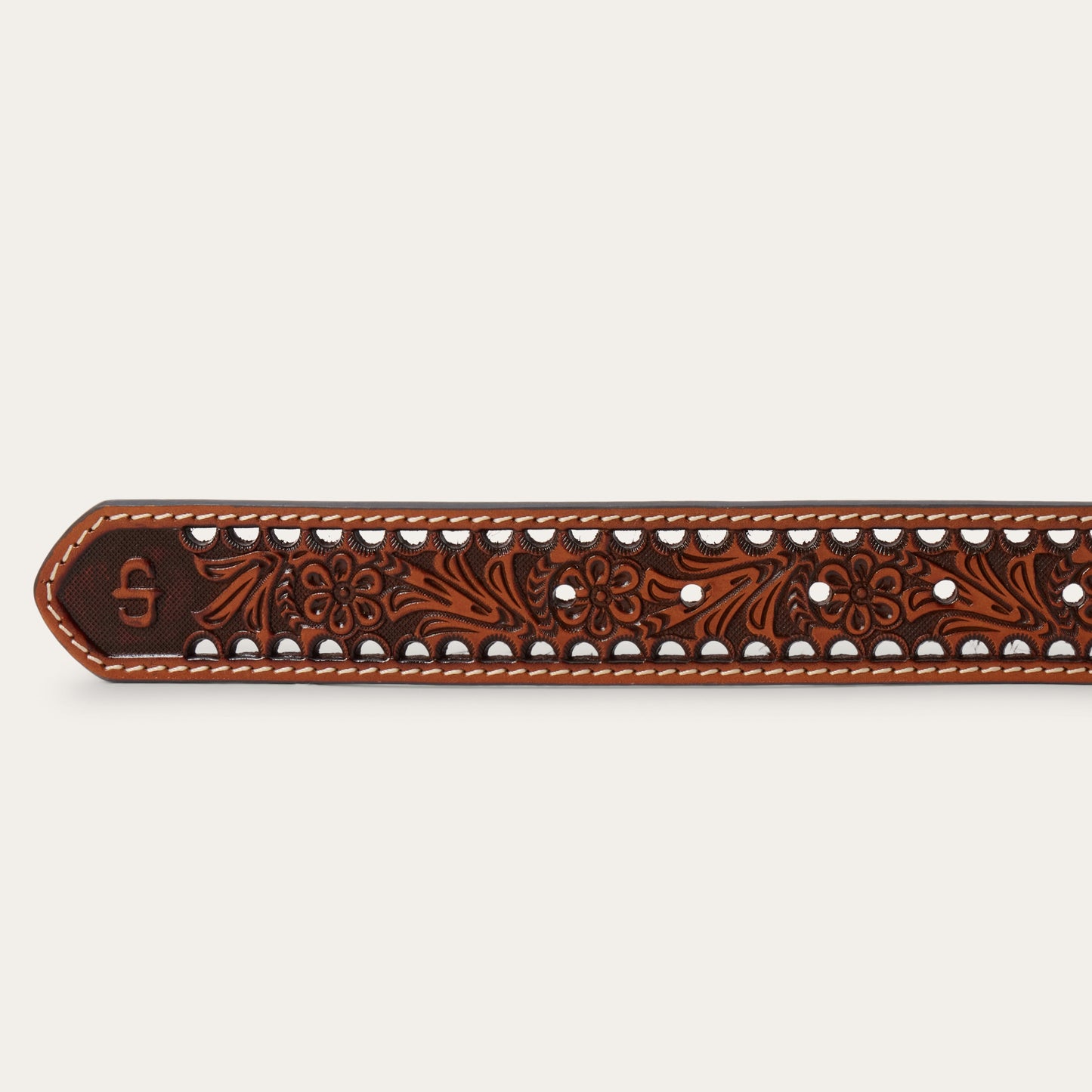 Women's Tooled Belt Natural