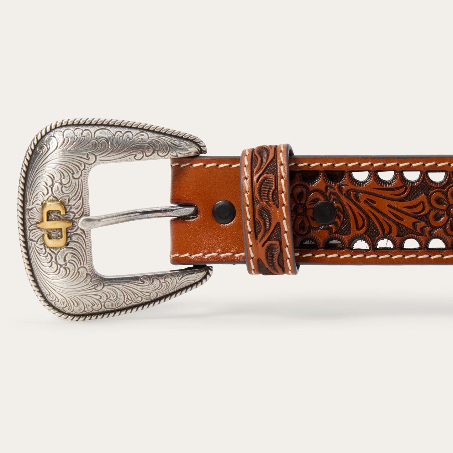 Women's Tooled Belt Natural