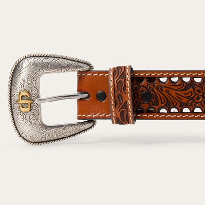 Women's Tooled Belt Natural
