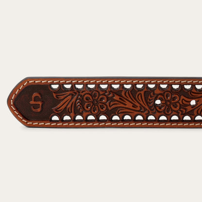 Women's Tooled Belt Natural