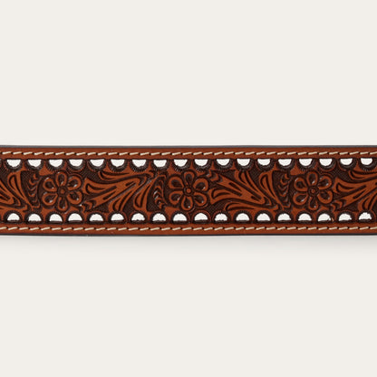 Women's Tooled Belt Natural