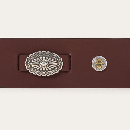 Southwestern Concho Wide Belt Brown