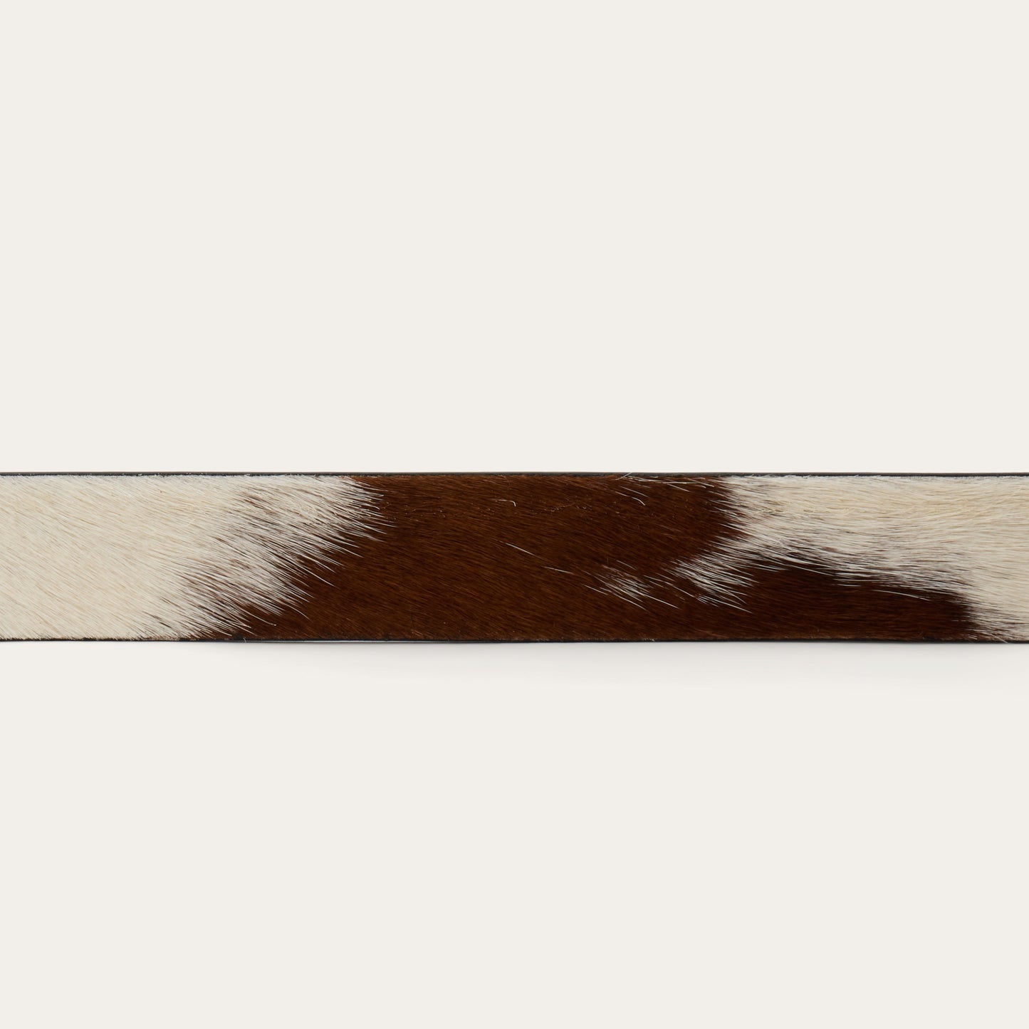 Hair-On-Hide Southwestern Buckle Belt Brown / White