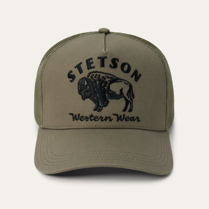 Bison Trucker Hat Olive