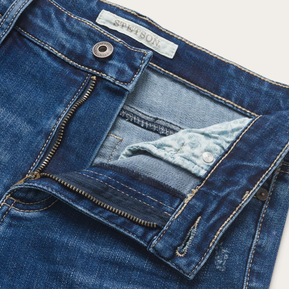 902 High Waist Slim Fit Jean Blue | Women Stetson Denim