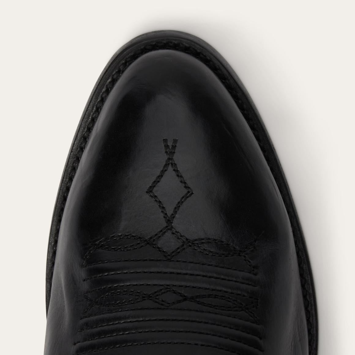 Ames Corded &amp; Burnished Leather Boot Black | Men Stetson Western