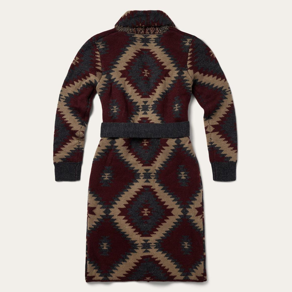 Aztec Duster Sweater Wine | Women Stetson Sweaters