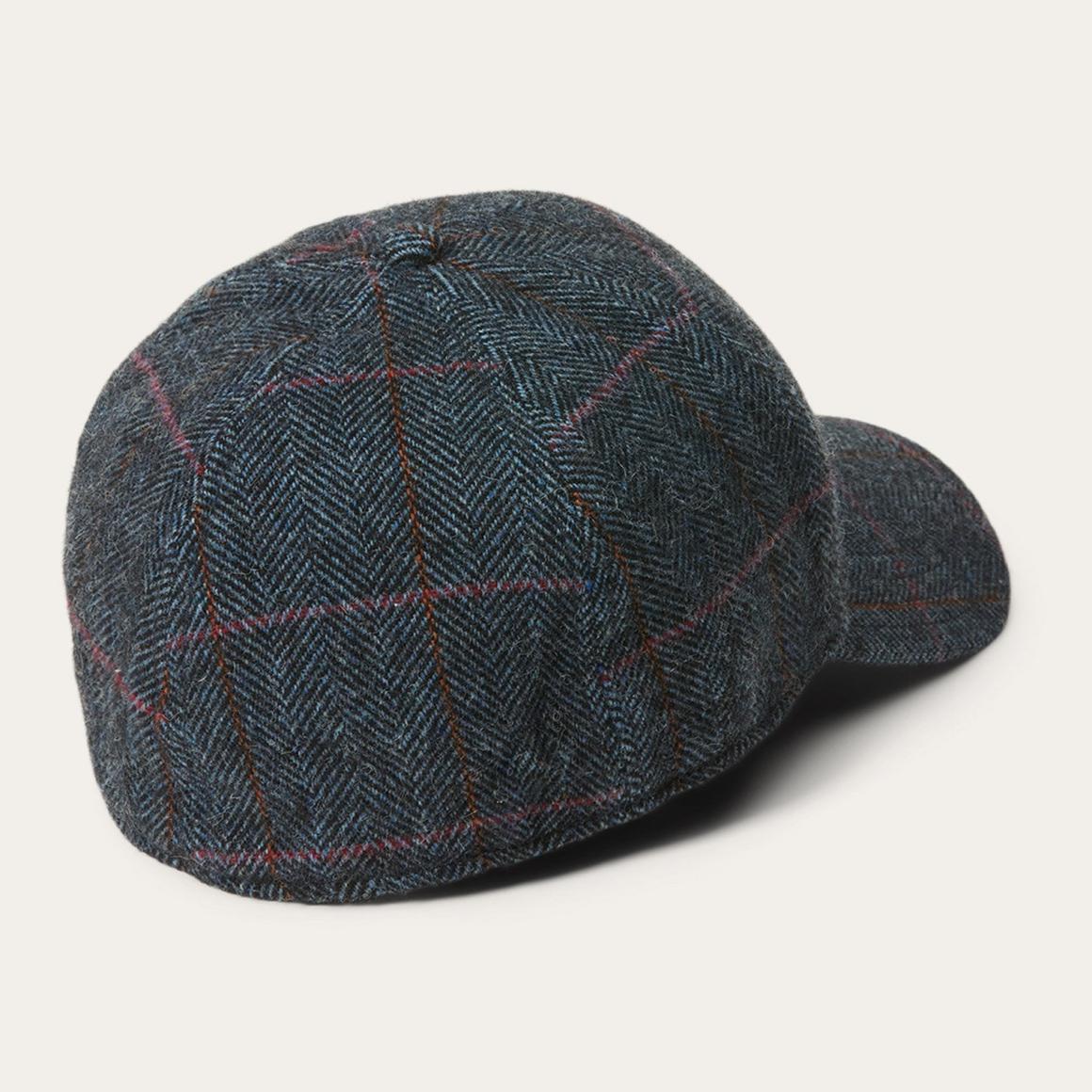 Baseball Cap Wool Blue Herringbone | Men/Women Stetson Caps &amp; Truckers