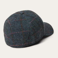 Baseball Cap Wool Blue Herringbone | Men/Women Stetson Caps &amp; Truckers