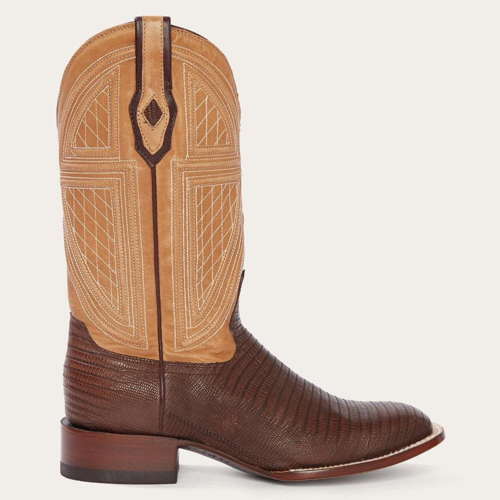 Beaumont Brown Teju Cowboy Boot Brown | Men Stetson Exotics