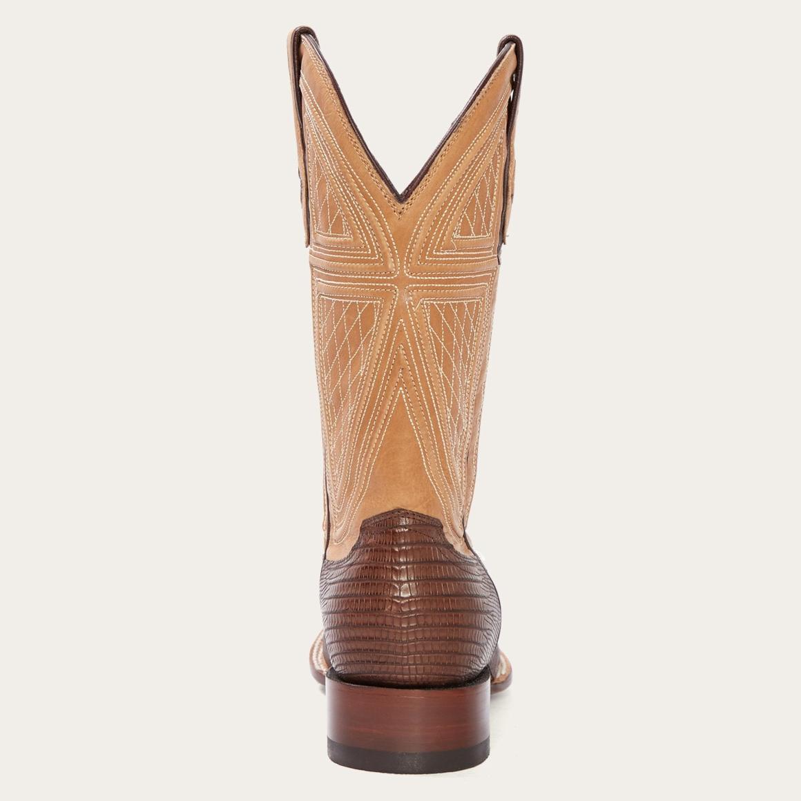 Beaumont Brown Teju Cowboy Boot Brown | Men Stetson Exotics