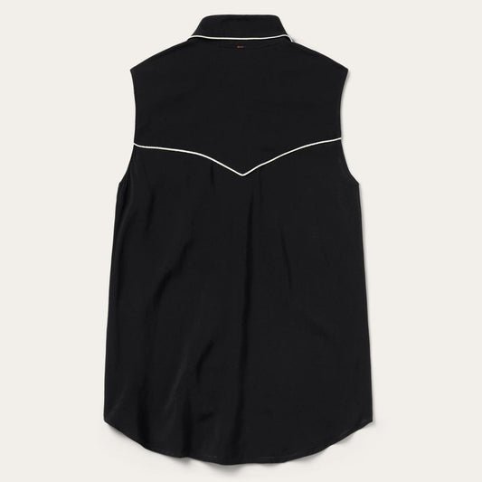 Black Sleeveless Western Shirt Black | Women Stetson Western Shirts