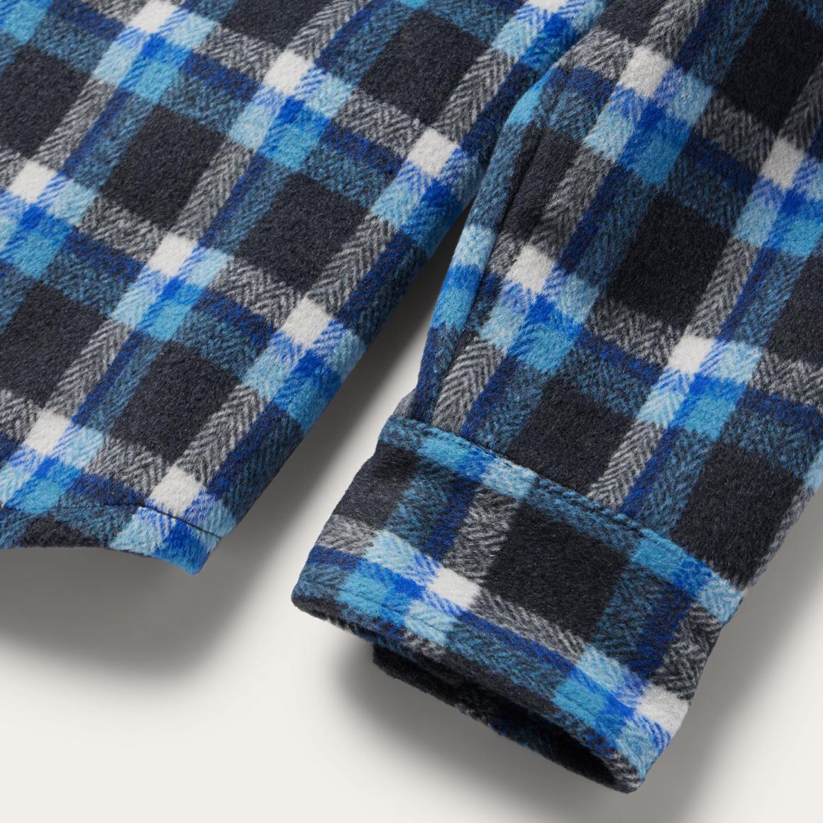 Blue Plaid Quilted Shirt Jacket Blue | Men Stetson Jackets