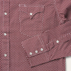 Broken Diamond Print Western Shirt Red | Men Stetson Western Shirts