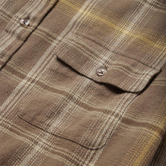 Brown Flannel Button-Front Shirt Brown | Men Stetson Flannel Shirts