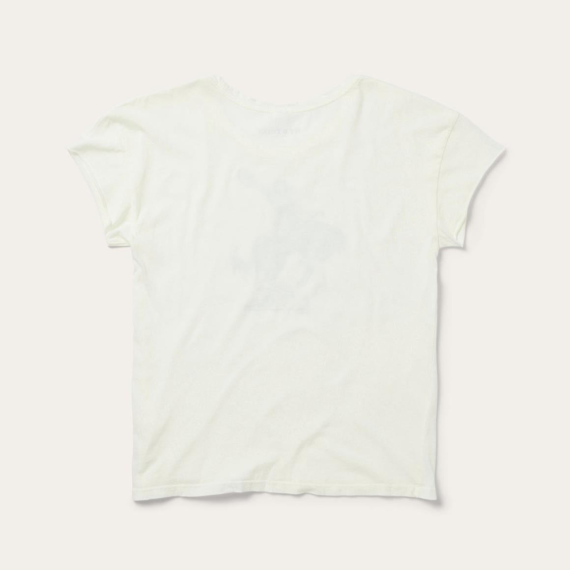 Bucking Cowgirl Graphic Tee White | Women Stetson Tees