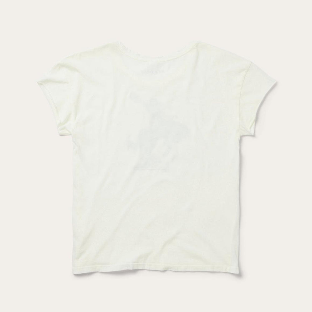 Bucking Cowgirl Graphic Tee White | Women Stetson Tees