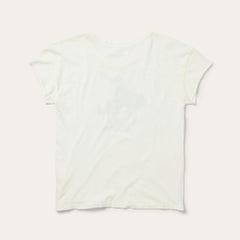 Bucking Cowgirl Graphic Tee White | Women Stetson Tees