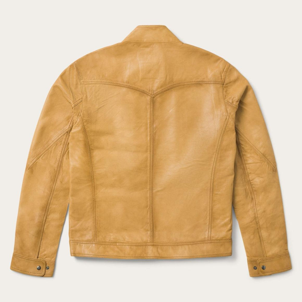 Butter Soft Distressed Leather Jacket Brown | Men Stetson Jackets