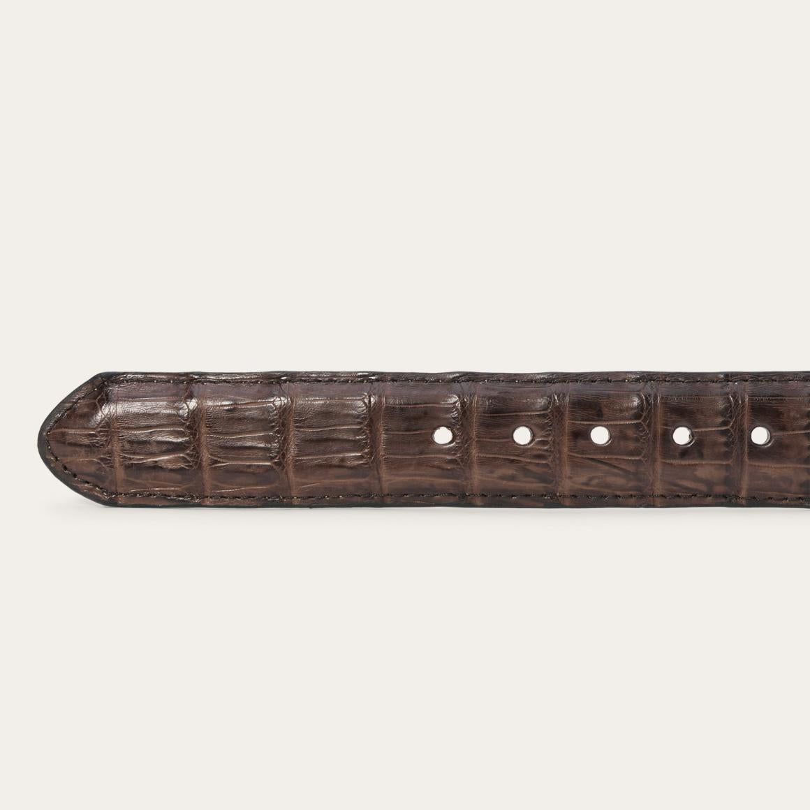 Caiman Western Tab Belt - 1 1/4" Width Cigar Classic | Men Stetson Belts