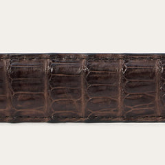 Caiman Western Tab Belt - 1 1/4" Width Cigar Classic | Men Stetson Belts