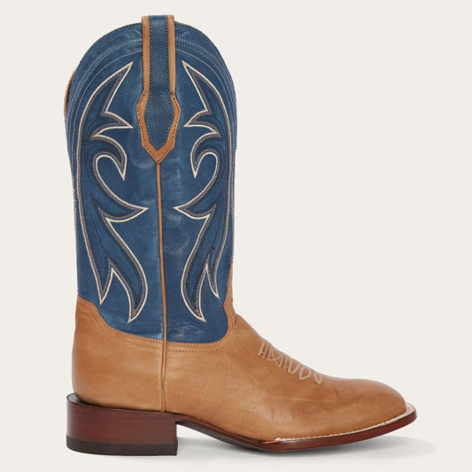 Casper Tan &amp; Blue Matte Cowboy Boot Tan | Men Stetson Western