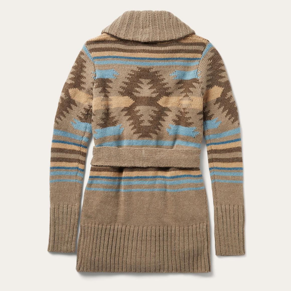 Chunky Knit Tie Sweater In Brown Wine | Women Stetson Sweaters