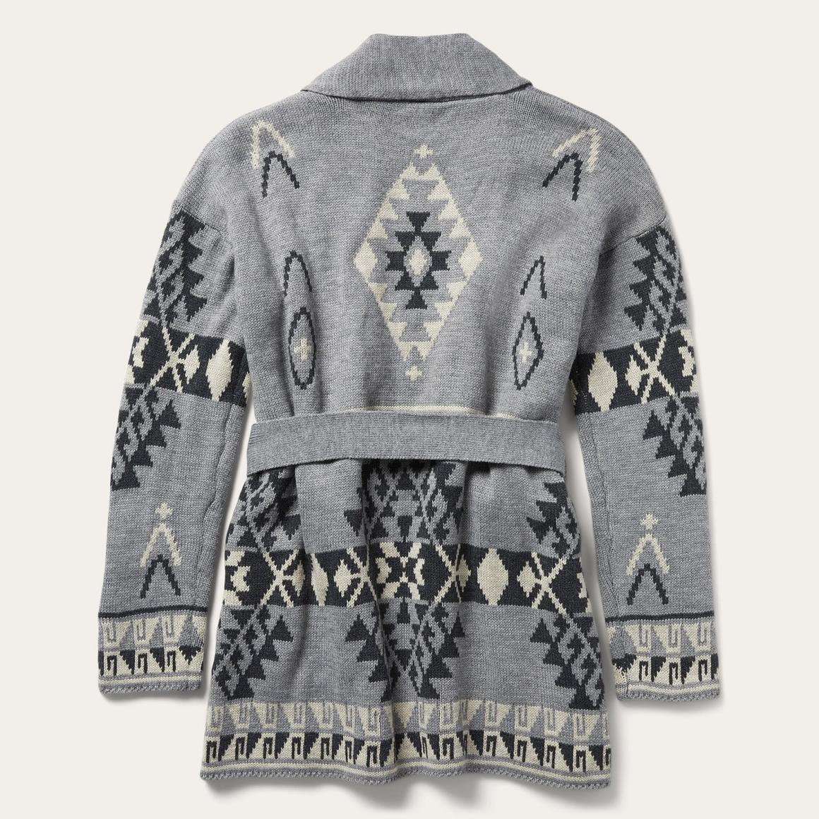 Chunky Knit Tie Sweater In Grey Grey | Women Stetson Sweaters