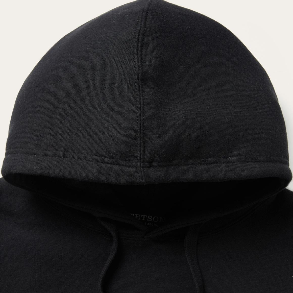 Classic Crest Hooded Sweatshirt Black | Men Stetson Sweaters &amp; Hoodies
