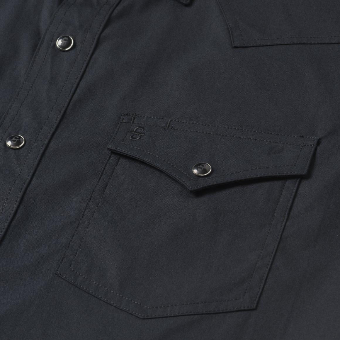 Classic Western Shirt In Black Black | Men Stetson Western Shirts