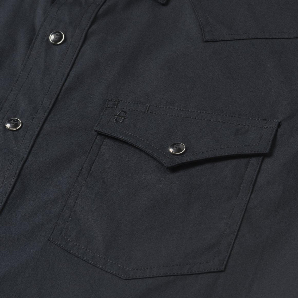 Classic Western Shirt In Black Black | Men Stetson Western Shirts