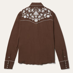 Classic Western Snap Shirt Brown | Women Stetson Western Shirts