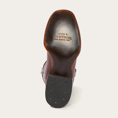 Denver Brown Goat Hand Stitched Cowboy Boot Brown | Men Stetson Western