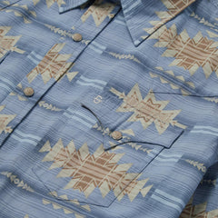 Desert Horizon Shirt Blue | Men Stetson Western Shirts