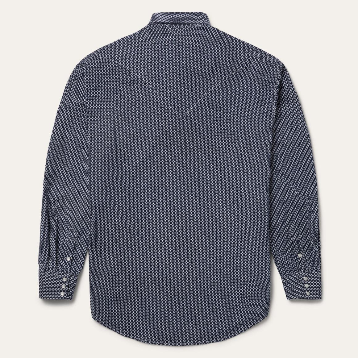 Diamond Geo Western Shirt Blue | Men Stetson Western Shirts
